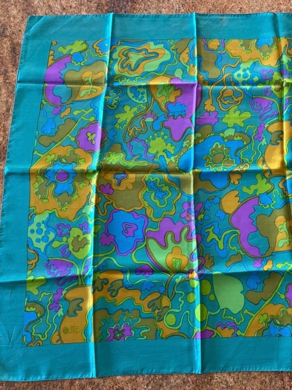 Beautiful Vintage Liberty of London Silk Scarf Looks Like Summer